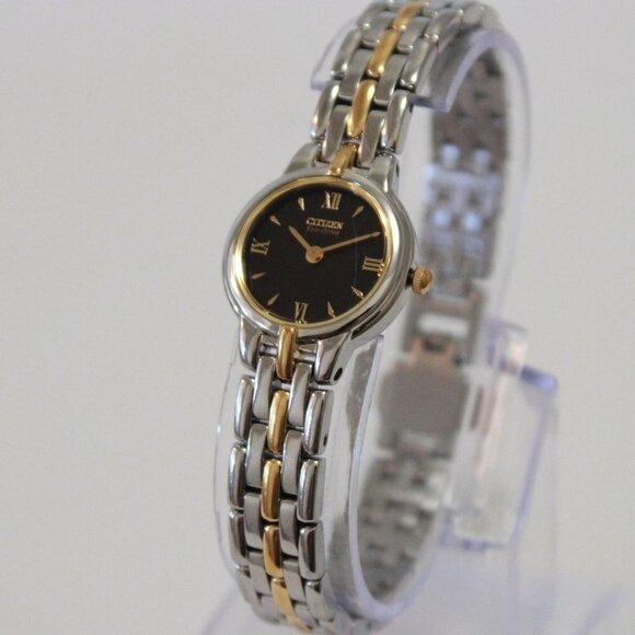 Eco Drive Ladies Silhouette Two Tone Watch 21mm - Picture 4 of 11